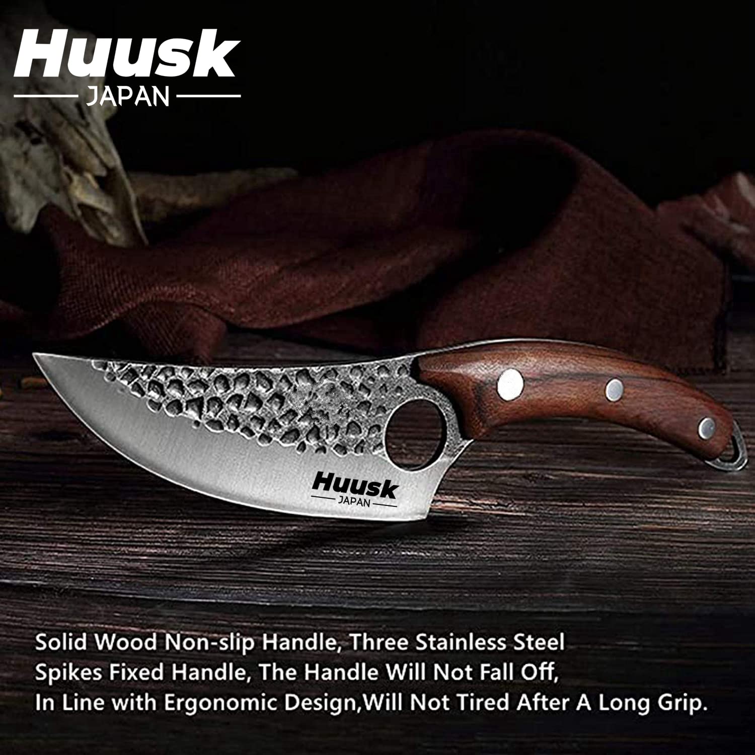 Smith Chu Forged Viking Knives, Husk Chef Knife Butcher Knives Hussk Fishing Filet & Bait Knife Japanese Chef Knife Boning Knife Japan knives Meat Cleaver for Kitchen or Camping