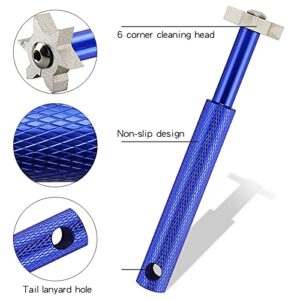 VIPMOON Golf Club Groove Sharpener Tool, Golf Club Brush Groove Cleaner with Retractable, Golf Iron Groove Sharpener for U & V-Grooves, Golf Accessories for Men (Blue)