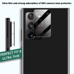 EGV [4 Pack] Compatible for Note 20 Ultra 6.9 inch, 2 Pack Soft TPU Screen Protector and 2 Pack Camera Lens Protector[Case Friendly][Bubble Free][Support Ultrasonic Fingerprint]