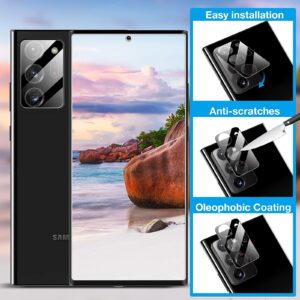 EGV [4 Pack] Compatible for Note 20 Ultra 6.9 inch, 2 Pack Soft TPU Screen Protector and 2 Pack Camera Lens Protector[Case Friendly][Bubble Free][Support Ultrasonic Fingerprint]