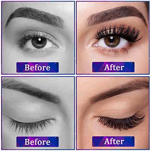 DUOERLA Magnetic Eyelashes Magnetic Lashes Natural Looking - 4 Tubes of Magnetic Liner - Upgraded Long Lasting,Reusable,Lightweight, Waterproof, Cruelty-Free Easy to Apply -10 Pairs