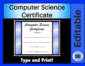 computer science certificate - binary code