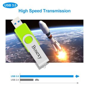 USB Flash Drive 32GB Bosexy Thumb Drive High-Speed Memory Stick for Photo Video USB3.0 Rotated Design 5Pack