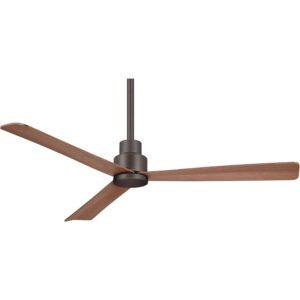 minka' aire 44 in. simple indoor/outdoor oil rubbed bronze ceiling fan with remote control