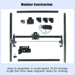 ORTUR Laser Master 2 S2 LU2-10A Laser Engraver Laser, 10000mW Engraving Cutting Machine, DIY Laser Marking for Metal, Laser Class 1