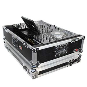 ProX XS-PRIME4W2U ATA Flight Case For Denon PRIME 4 DJ Controller with 2U Rack Space and Wheels