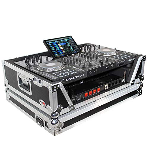 ProX XS-PRIME4W2U ATA Flight Case For Denon PRIME 4 DJ Controller with 2U Rack Space and Wheels