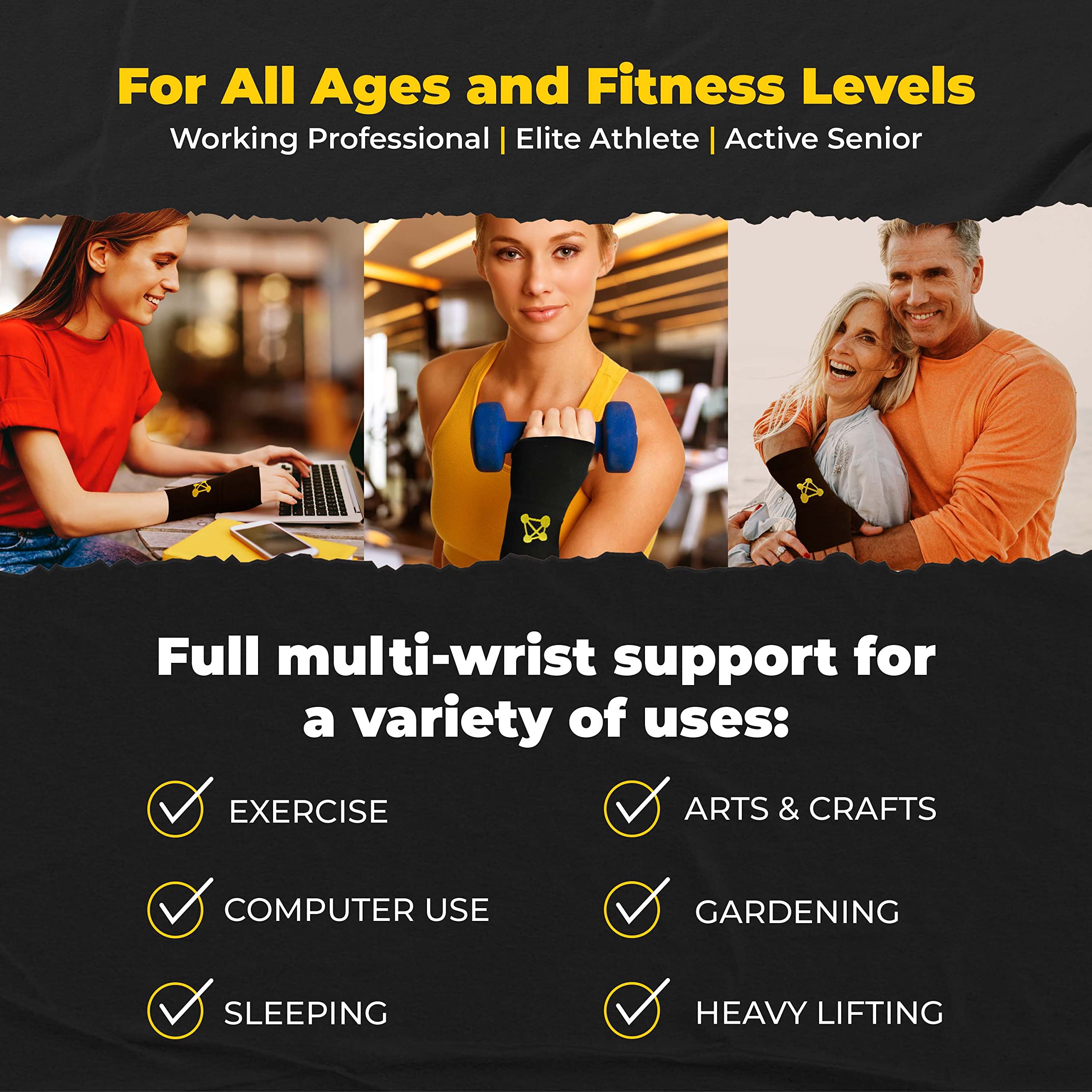 CopperJoint Wrist Compression Sleeve - Copper Infused Wrist Support Compression Brace - Ortho Guard - Wrist Pain & Fatigue Relief - Wrist Protector (Left or Right - Medium)