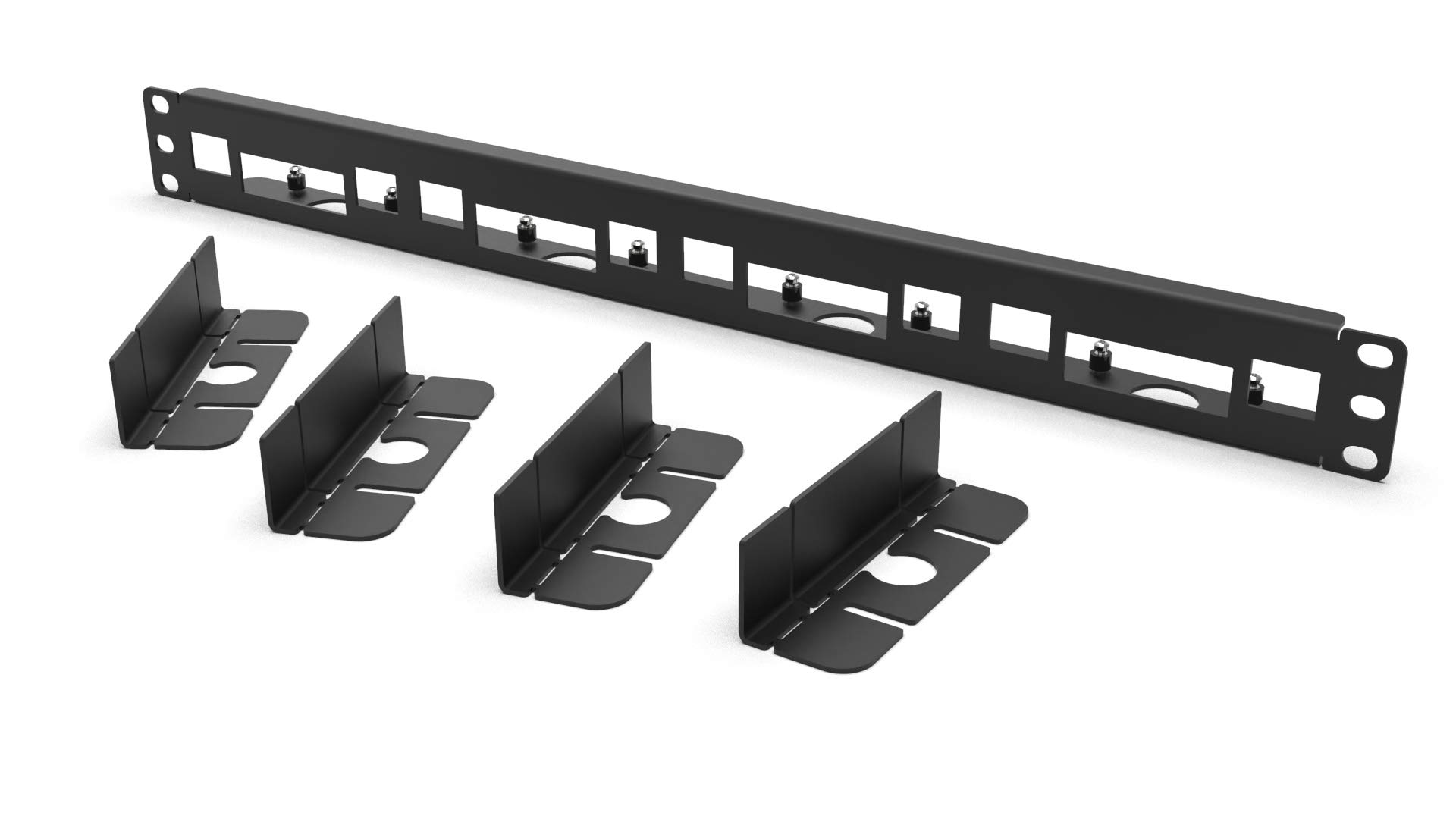 MyElectronics Raspberry Pi Rack Mount for 1-4 Raspberry Pi + 4 ‘snap-Off’ Blank Covers