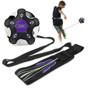 kabibin soccer training equipment, volleyball trainer for kids adults,solo soccer practice equipment kick throw,with adjustable soccer trainer belt