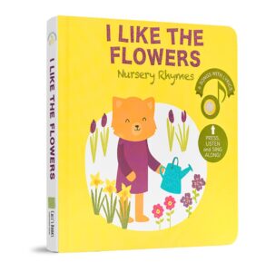 cali's books nursery rhymes musical book. press, listen and sing along! best interactive sound book for toddlers 1-3. award winner toy (i like the flowers nursery rhymes)