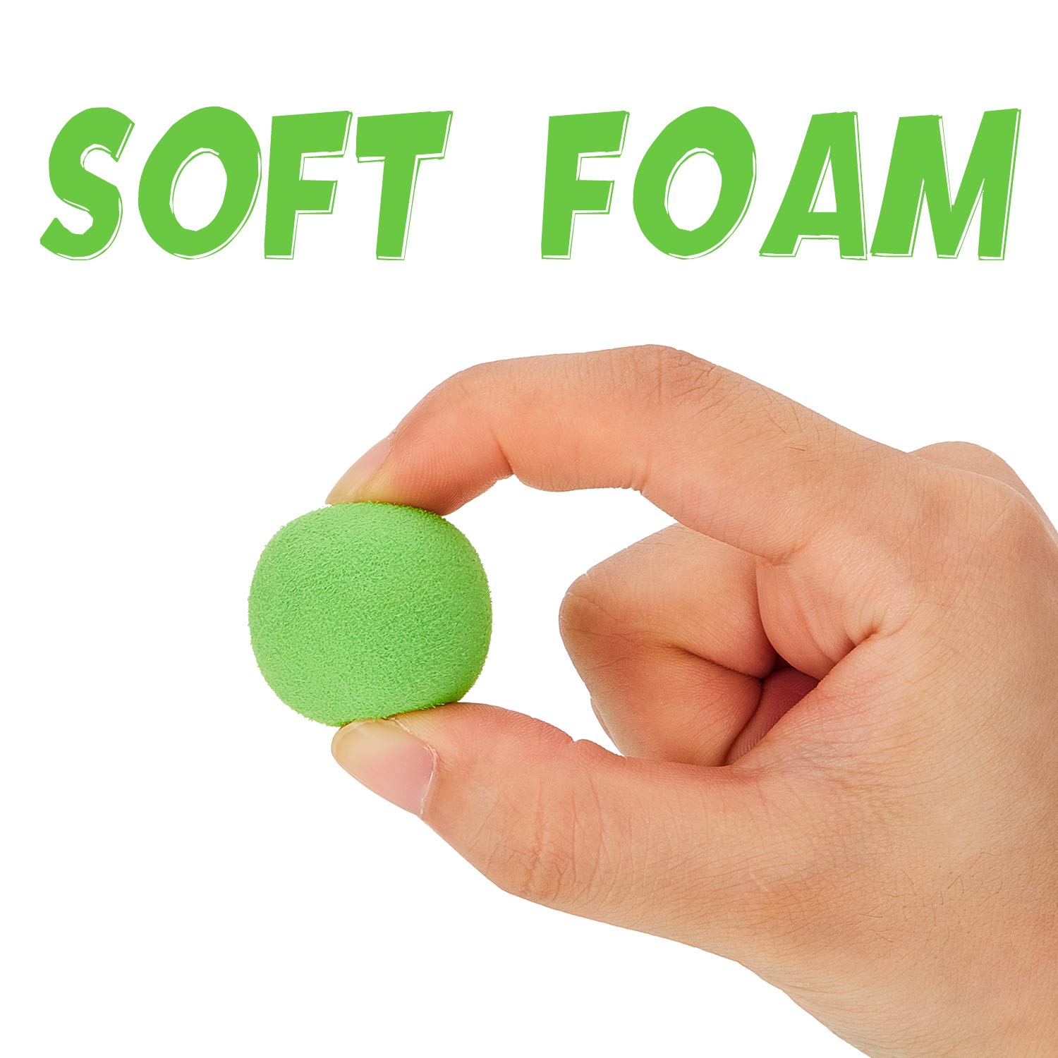 Frienda 24 Pieces Refill Balls Soft Foam Balls Approx 1.2 Inch in Diameter, Foam Ball Refills (Green)