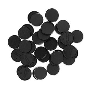 Evemodel MB325 40pcs Round Plastic Model Bases 25mm or 0.98inch for Gaming Miniatures or Wargames Table Games