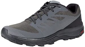 salomon outline hiking shoes for men, magnet/black/monument, 7
