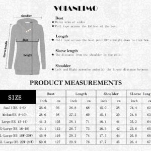VOIANLIMO Women's Thin Cotton Pullover Hoodie Sweater Button V-Neck Hooded Sweatshirt with Pockets XX-Large Carbon Rust