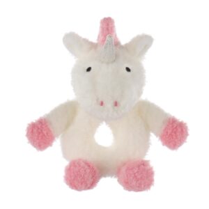 Apricot Lamb Baby Unicorn Soft Rattle Toy, Plush Stuffed Animal for Newborn Soft Hand Grip Shaker Over 0 Months (Unicorn, 6 Inches)