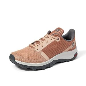 Salomon Outbound Prism Hiking Shoes for Women, Sirocco/Mocha Mousse/Alloy, 9.5