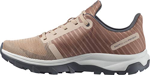 Salomon Outbound Prism Hiking Shoes for Women, Sirocco/Mocha Mousse/Alloy, 9.5