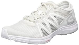 salomon crossamphibian swift 2 hiking shoes for women sneaker, lunar rock/white/alloy, 9