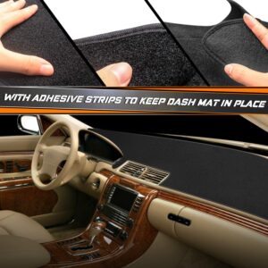 NDRUSH Dash Mat Dashboard Cover Carpet Compatible with Ford F150 F250 F350 1992 1993 1994 1995 1996 Black