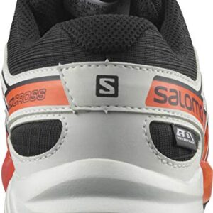 Salomon Kids Speedcross CLIMASALOMON Waterproof Trail Running Shoes, Black/Lunar Rock/Cherry Tomato, 15 US Unisex Little