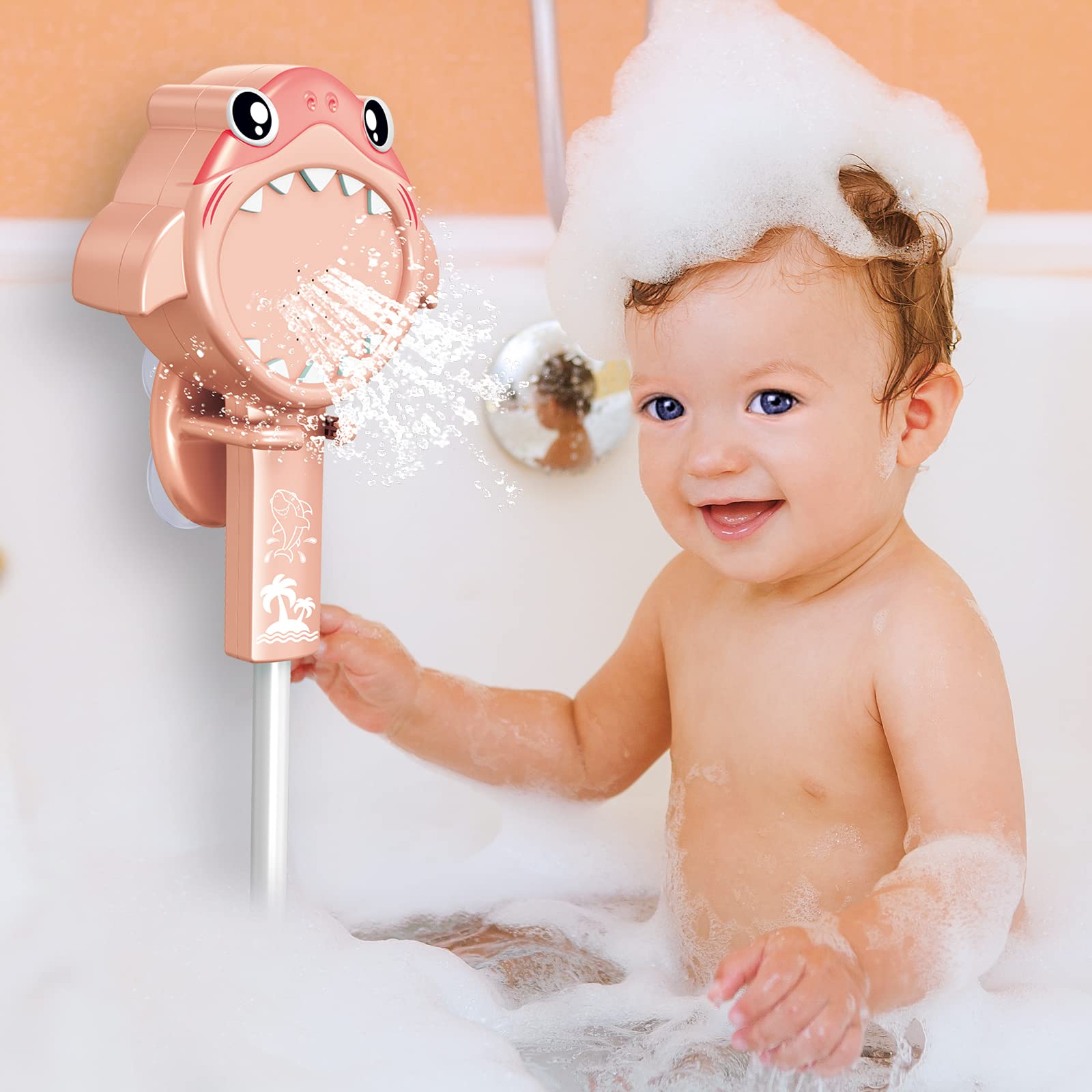 SUNWUKING Bath Shower Head for Kids - Baby Bath Toys Electric Shower Baby Bathtub Toys Baby Bath Shower Head Electric Preschool Bath Toys for Toddler Shower Toy Shower Head for Baby Gift