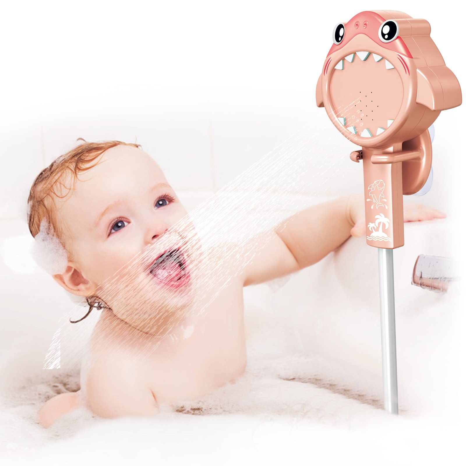 SUNWUKING Bath Shower Head for Kids - Baby Bath Toys Electric Shower Baby Bathtub Toys Baby Bath Shower Head Electric Preschool Bath Toys for Toddler Shower Toy Shower Head for Baby Gift