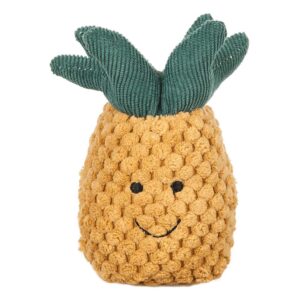 apricot lamb baby pineapple soft rattle toy, plush stuffed fruit for newborn soft hand grip shaker over 0 months (pineapple, 4 inches)