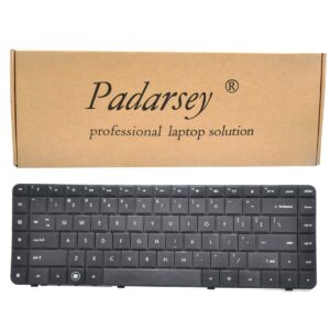 padarsey replacement keyboard with ribbon cable compatible with hp compaq presario cq62 g62 g56 cq56 series compatible with part number 595199-001 613386-001 6098 cq56-100 g56-100 g62-340us us layout