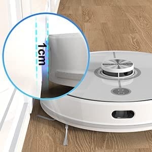 N2 Robot Vacuum with Self-Emptying, Wi-Fi Connected, Compatible with Alexa, Lidar Navigation, Sweep, Mop & Vacuum 3 in 1 Robot Vacuum Cleaner, Carpet & Hard Floor, Ideal for Pet Hair, Carpets White3