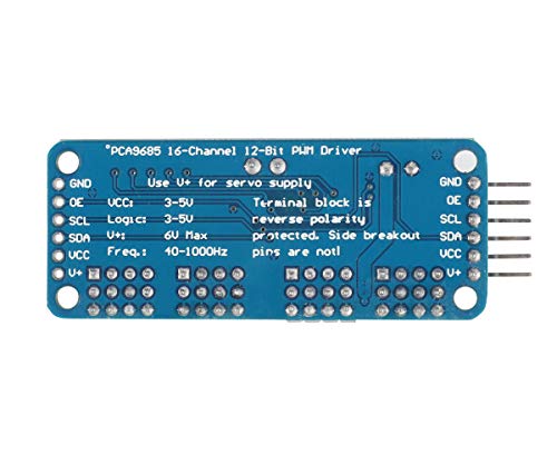 VKLSVAN 3PCS PCA9685 16 CH Channel PWM Servo Motor Driver Board Controller 12 bit IIC Interface Module for Arduino or Raspberry pi