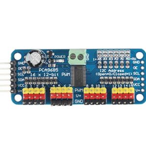 VKLSVAN 3PCS PCA9685 16 CH Channel PWM Servo Motor Driver Board Controller 12 bit IIC Interface Module for Arduino or Raspberry pi