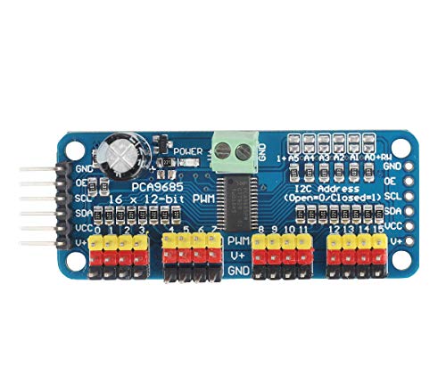 VKLSVAN 3PCS PCA9685 16 CH Channel PWM Servo Motor Driver Board Controller 12 bit IIC Interface Module for Arduino or Raspberry pi