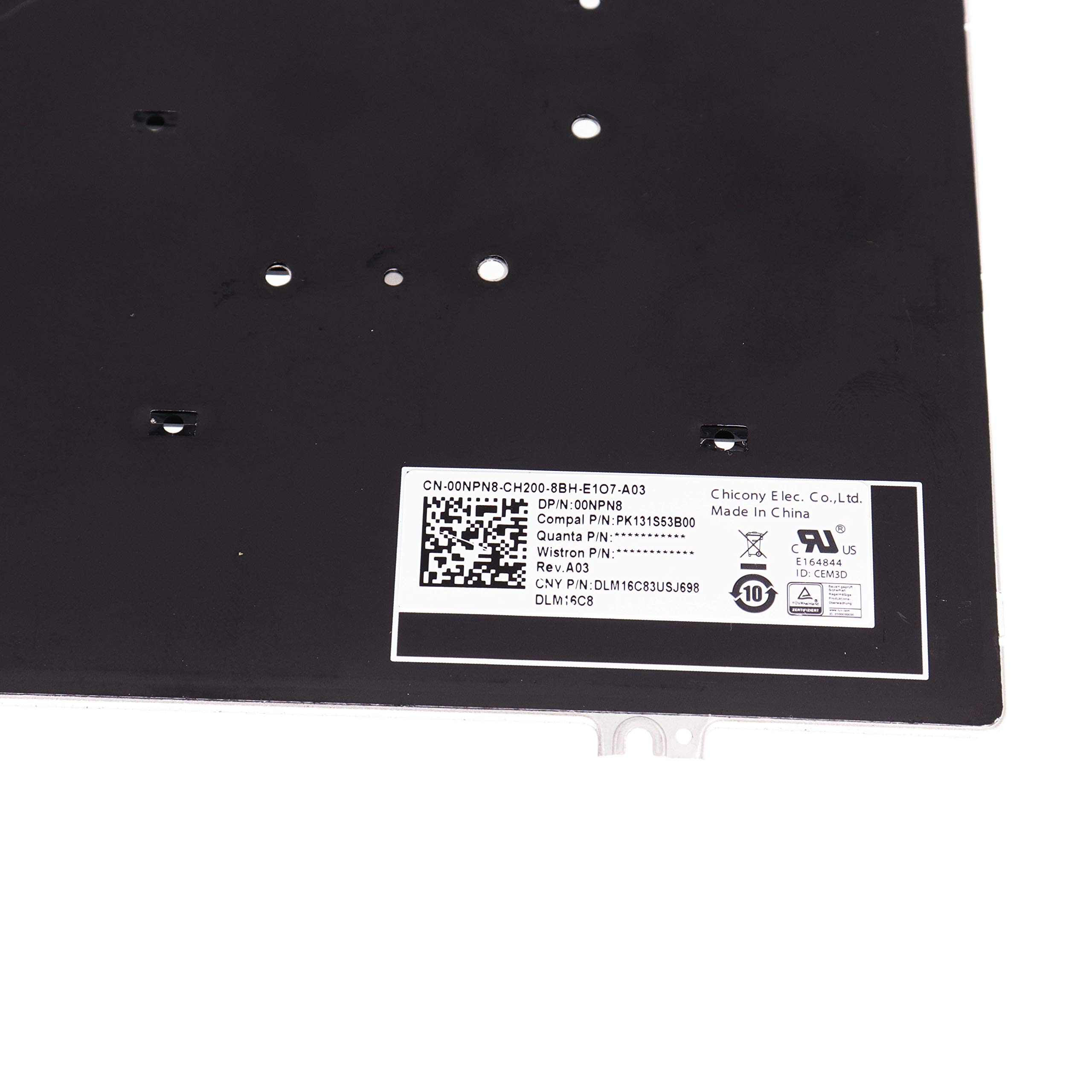 US Backlit Keyboard Frameless (Without Frame) for Dell Latitude E5280 5280 5288 5289 7280 7290 7380 DPN 0346TJ 00NPN8