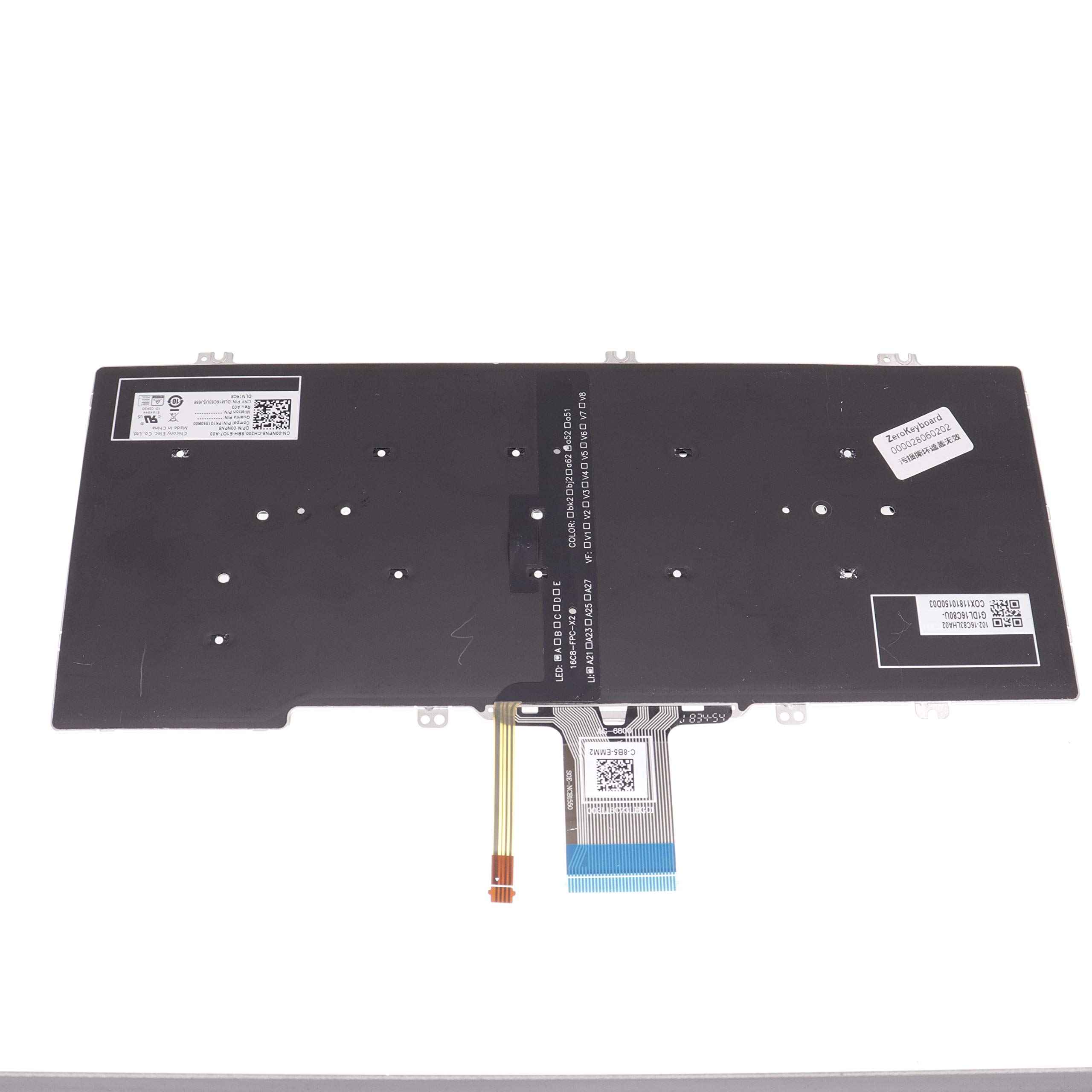 US Backlit Keyboard Frameless (Without Frame) for Dell Latitude E5280 5280 5288 5289 7280 7290 7380 DPN 0346TJ 00NPN8