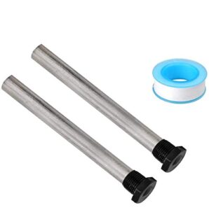 (2-pack) rv water heater anode rod - magnesium anode rod 3/4'' ntp thread - tank corrosion protection, camper element with suburban water heater 232767 & mor-flo water heater tanks - 9.25" long