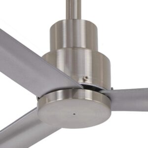 Minka Aire Simple 52 in. Indoor/Outdoor Brushed Nickel Wet Ceiling Fan with Remote Control