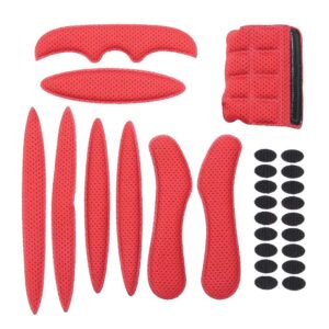 Yosoo Health Gear Helmet Foam Pads, Helmet Padding Anti-Collision Helmet Sponge Pads, Helmet Replacement Universal Foam Pads Set for Bike Motorcycle Cycling Helmet(Red)