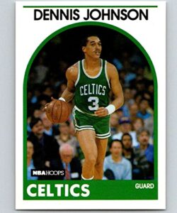 1989-90 nba hoops #121 dennis johnson boston celtics inaugural hoops licensed basketball trading card (stock photo. near mint or better)