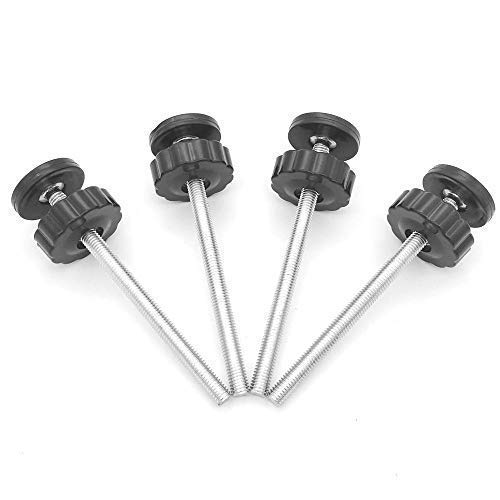 Vmaisi Baby Gate Wall Protector - 4 Pack Bundle with Threaded Spindle Rods Extra Long Baby Gate Accessory Replacement Screws Parts - Black