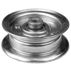 stevens lake parts one new flat idler spindle pulley fits ayp fits husqvarna 48" deck 2001 and newer models interchangeable with 177968 193197 532177968 5321931-97 532193197