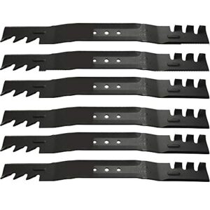 stevens lake parts set of 6 new toothed mulching blade fits toro 20001, 20003, 20005, 20008, 20009, 20012, 20013 models interchangeable with 108-9764-03, 131-4547-03, 131-4547-03-a