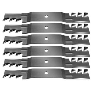 stevens lake parts set of 6 new mulching blade fits toro timecutter z 50" deck models interchangeable with 110-6837-03 112-9759 112-9759-03