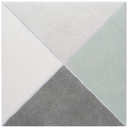 Anya Sage Diamond Square 9 in. x 9 in. Matte Porcelain Tile Sample