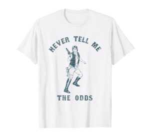 star wars han solo never tell me the odds portrait t-shirt