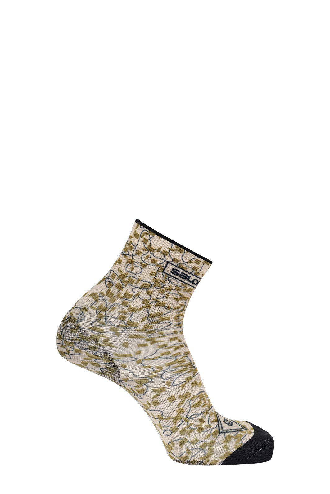 Salomon Canvas Crew Socks, AO/Almond Cream/Arrow Wood, L