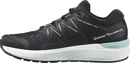 Salomon Sonic 4 Confidence Running Shoes for Men, Black/White/Ebony, 10.5