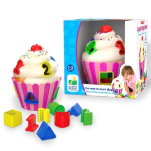 the learning journey - early learning - cupcake shape sorter - shape sorter for toddlers ages 12 months and up - award winning toys