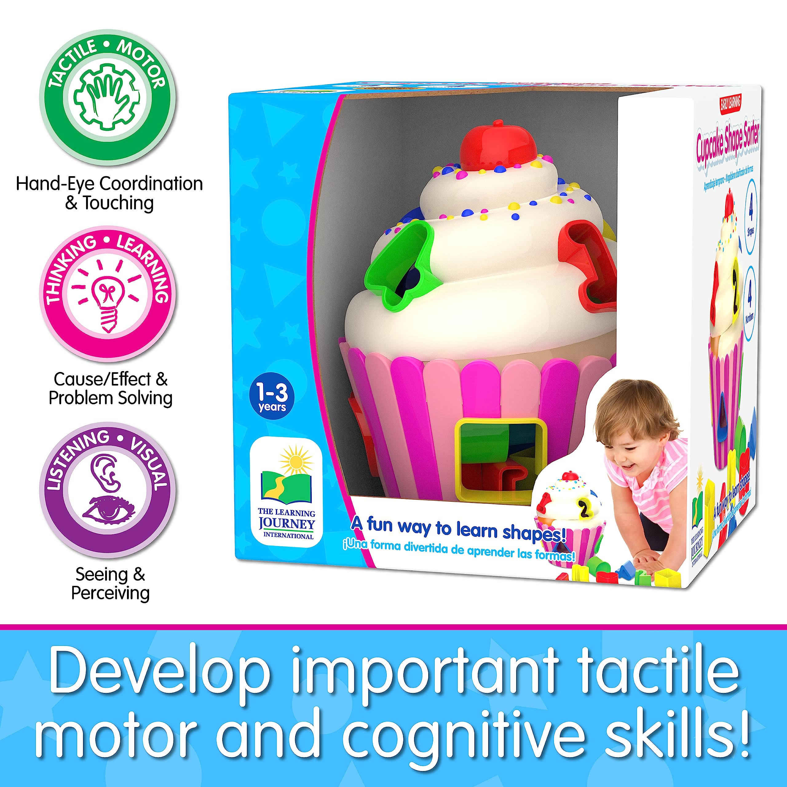 The Learning Journey - Early Learning - Cupcake Shape Sorter - Shape Sorter for Toddlers Ages 12 Months and Up - Award Winning Toys