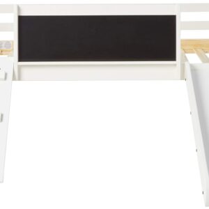 DONCO White Wash/Dark Grey and Junior Low Loft Toy Box, White Wash & Dark Grey